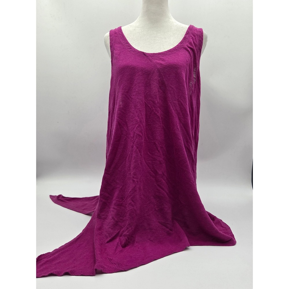 Eileen Fisher Women's Magenta Organic Linen Draped Tank Top Size S 101-465